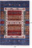 Tribal Persian Gabbeh Hand Knotted Wool Rug - 3' 4" X 5' 1" - Golden Nile