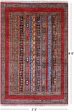 Shall Persian Gabbeh Handmade Wool Rug - 3' 3" X 4' 9" - Golden Nile