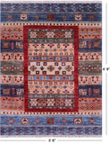 Tribal Persian Gabbeh Hand Knotted Wool Rug - 3' 6" X 4' 8" - Golden Nile
