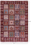 Garden Design Persian Handmade Wool Rug - 3' 1" X 4' 7" - Golden Nile