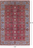 Pink Persian Tabriz Handmade Wool Rug - 6' 8" X 10' 3" - Golden Nile