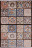 William Morris Stained Glass Hand Knotted Wool Rug - 6' 2" X 9' 2" - Golden Nile