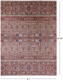 Khorjin Persian Gabbeh Hand Knotted Wool Rug - 8' 1" X 10' 10" - Golden Nile