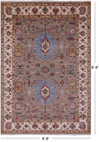 Persian Tabriz Hand Knotted Wool Rug - 6' 8" X 9' 9" - Golden Nile