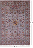 Grey Persian Tabriz Hand Knotted Wool Rug - 6' 7" X 9' 7" - Golden Nile