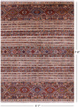 Khorjin Persian Gabbeh Hand Knotted Wool Rug - 5' 1" X 7' 0" - Golden Nile