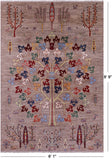 Tribal Persian Gabbeh Hand Knotted Wool Rug - 6' 1" X 8' 9" - Golden Nile