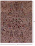 Tribal Persian Gabbeh Hand Knotted Wool Rug - 5' 9" X 7' 8" - Golden Nile