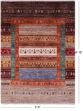 Tribal Persian Gabbeh Handmade Wool Rug - 5' 0" X 6' 10" - Golden Nile