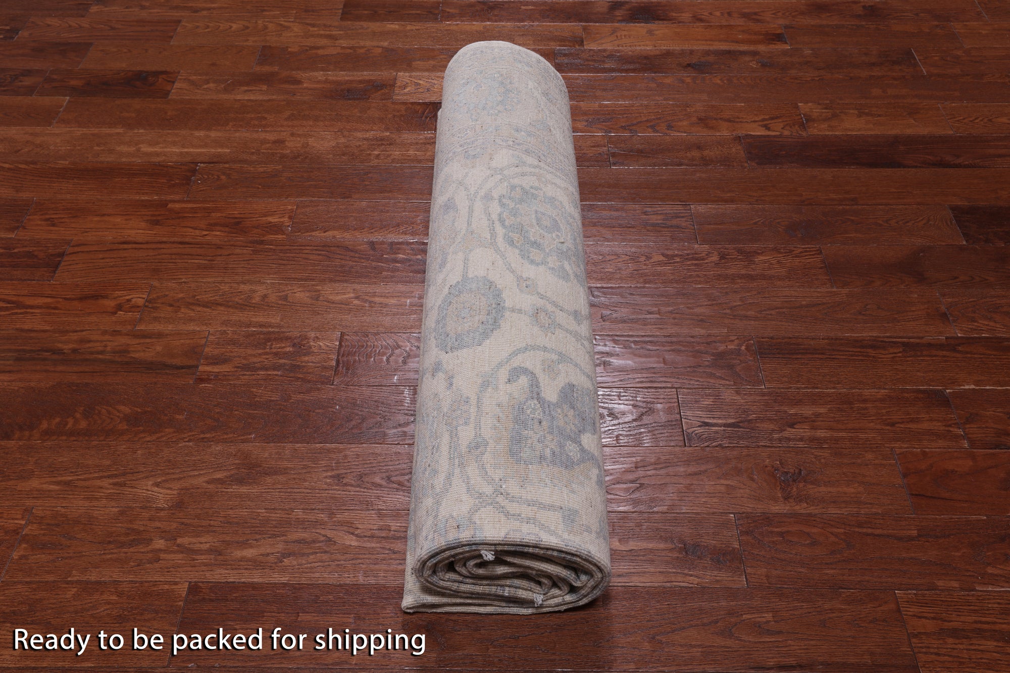 Ivory Turkish Oushak Hand Knotted Wool Rug - 8' 0" X 9' 7"