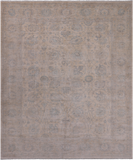 Ivory Turkish Oushak Hand Knotted Wool Rug - 8' 0" X 9' 7"