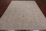 Ivory Turkish Oushak Hand Knotted Wool Rug - 8' 0" X 9' 7"