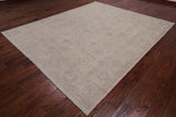 Ivory Turkish Oushak Hand Knotted Wool Rug - 8' 0" X 9' 7"