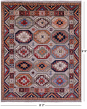Turkmen Ersari Hand Knotted Wool Rug - 8' 3" X 9' 9" - Golden Nile