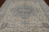 SUPER SALE Ivory Persian Fine Serapi Hand Knotted Wool Rug - 8' 1" X 9' 9"