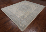 SUPER SALE Ivory Persian Fine Serapi Hand Knotted Wool Rug - 8' 1" X 9' 9"