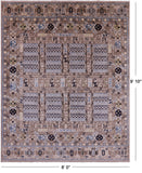 Turkmen Ersari Handmade Wool Rug - 8' 0" X 9' 10" - Golden Nile