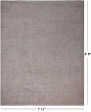 Ivory Turkish Oushak Hand Knotted Wool Rug - 7' 11" X 9' 8"