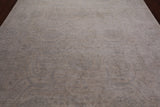Ivory Turkish Oushak Hand Knotted Wool Rug - 7' 11" X 9' 8"