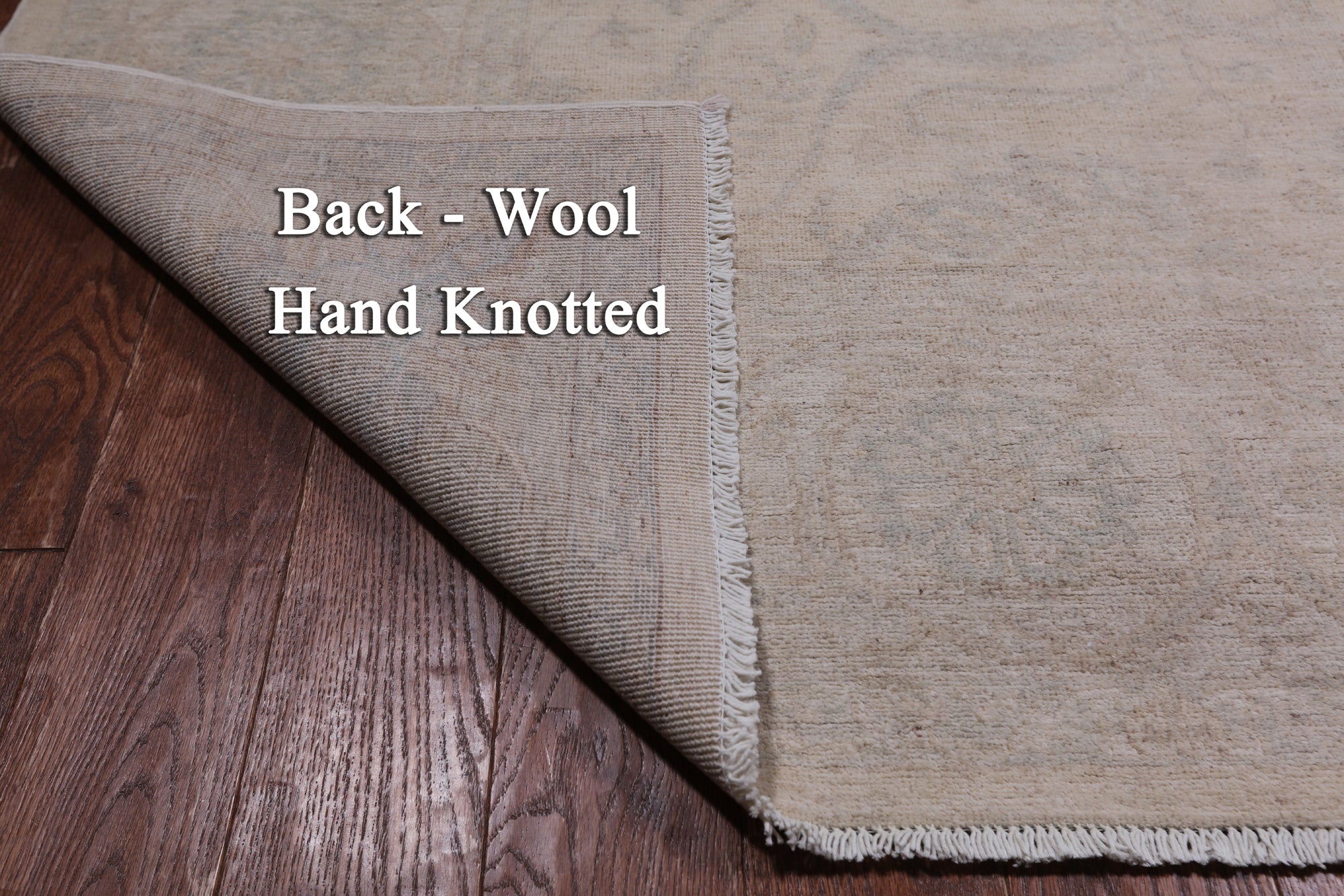 Ivory Turkish Oushak Hand Knotted Wool Rug - 7' 11" X 9' 8"