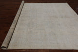 Ivory Turkish Oushak Hand Knotted Wool Rug - 8' 1" X 9' 7"