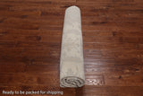 Ivory Turkish Oushak Hand Knotted Wool Rug - 8' 1" X 9' 7"