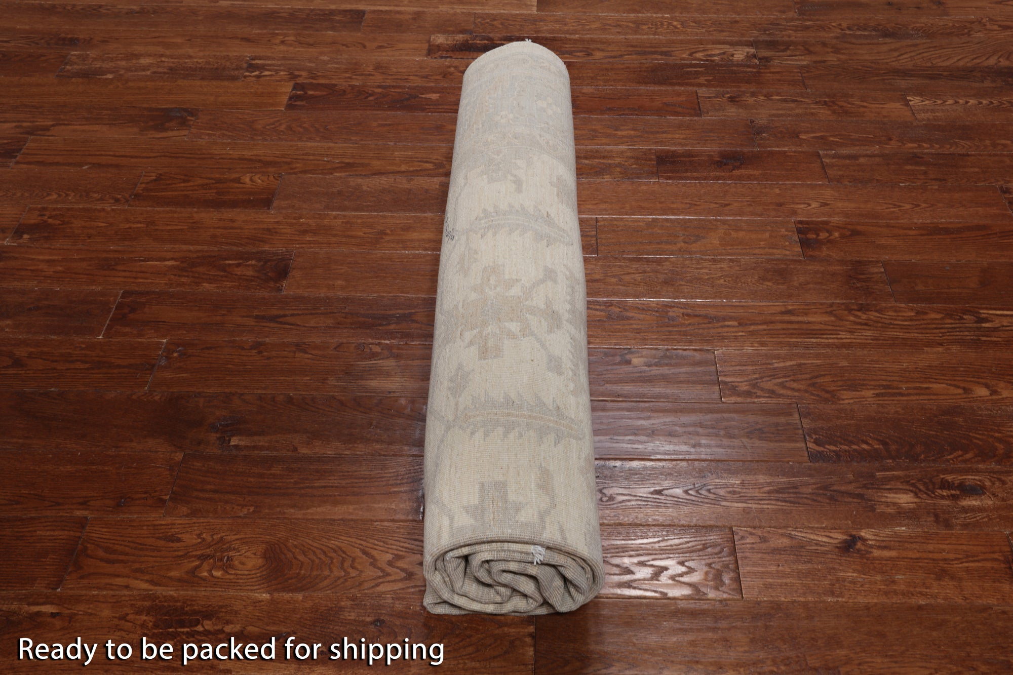 Ivory Turkish Oushak Hand Knotted Wool Rug - 8' 1" X 9' 7"