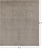 Ivory Turkish Oushak Hand Knotted Wool Rug - 8' 1" X 9' 7"