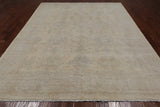Ivory Turkish Oushak Hand Knotted Wool Rug - 8' 1" X 9' 7"