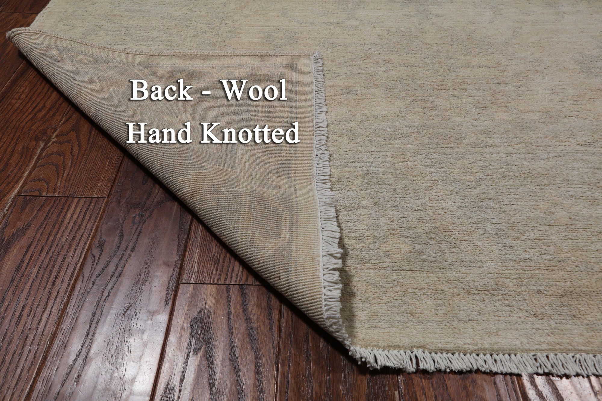 Ivory Turkish Oushak Hand Knotted Wool Rug - 8' 1" X 9' 7"