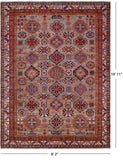 Super Kazak Hand Knotted Wool Rug - 8' 2" X 10' 11" - Golden Nile