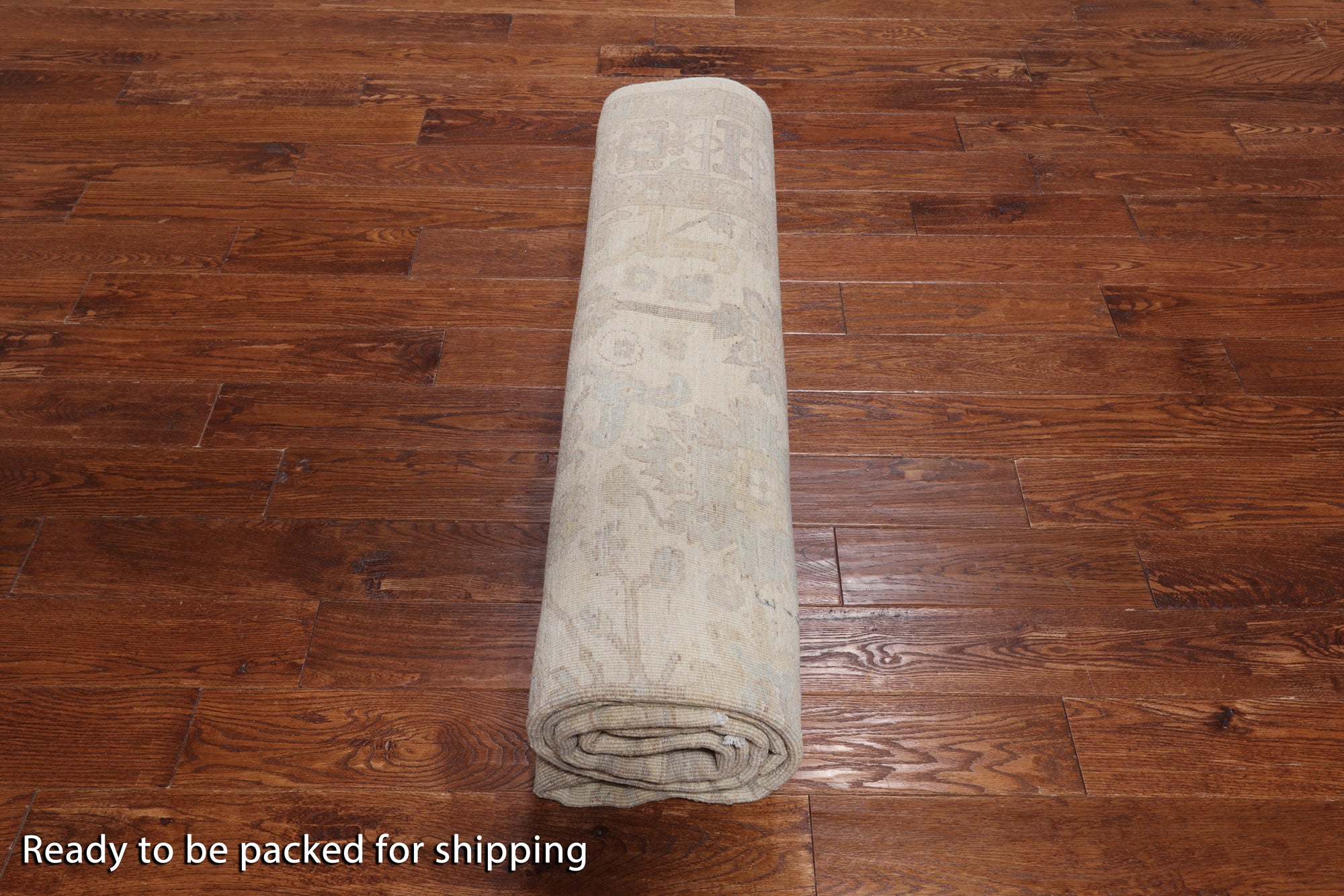 Ivory Turkish Oushak Hand Knotted Wool Rug - 7' 11" X 9' 6"