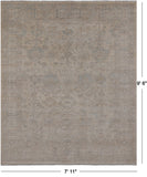 Ivory Turkish Oushak Hand Knotted Wool Rug - 7' 11" X 9' 6"