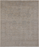 Ivory Turkish Oushak Hand Knotted Wool Rug - 7' 11" X 9' 6"