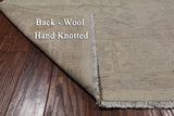 Ivory Turkish Oushak Hand Knotted Wool Rug - 7' 11" X 9' 6"