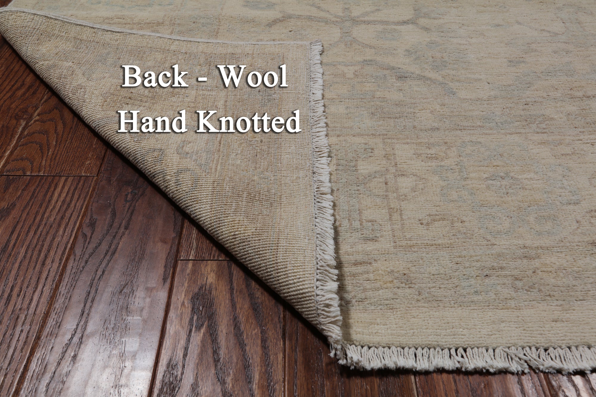 Ivory Turkish Oushak Hand Knotted Wool Rug - 7' 11" X 9' 6"