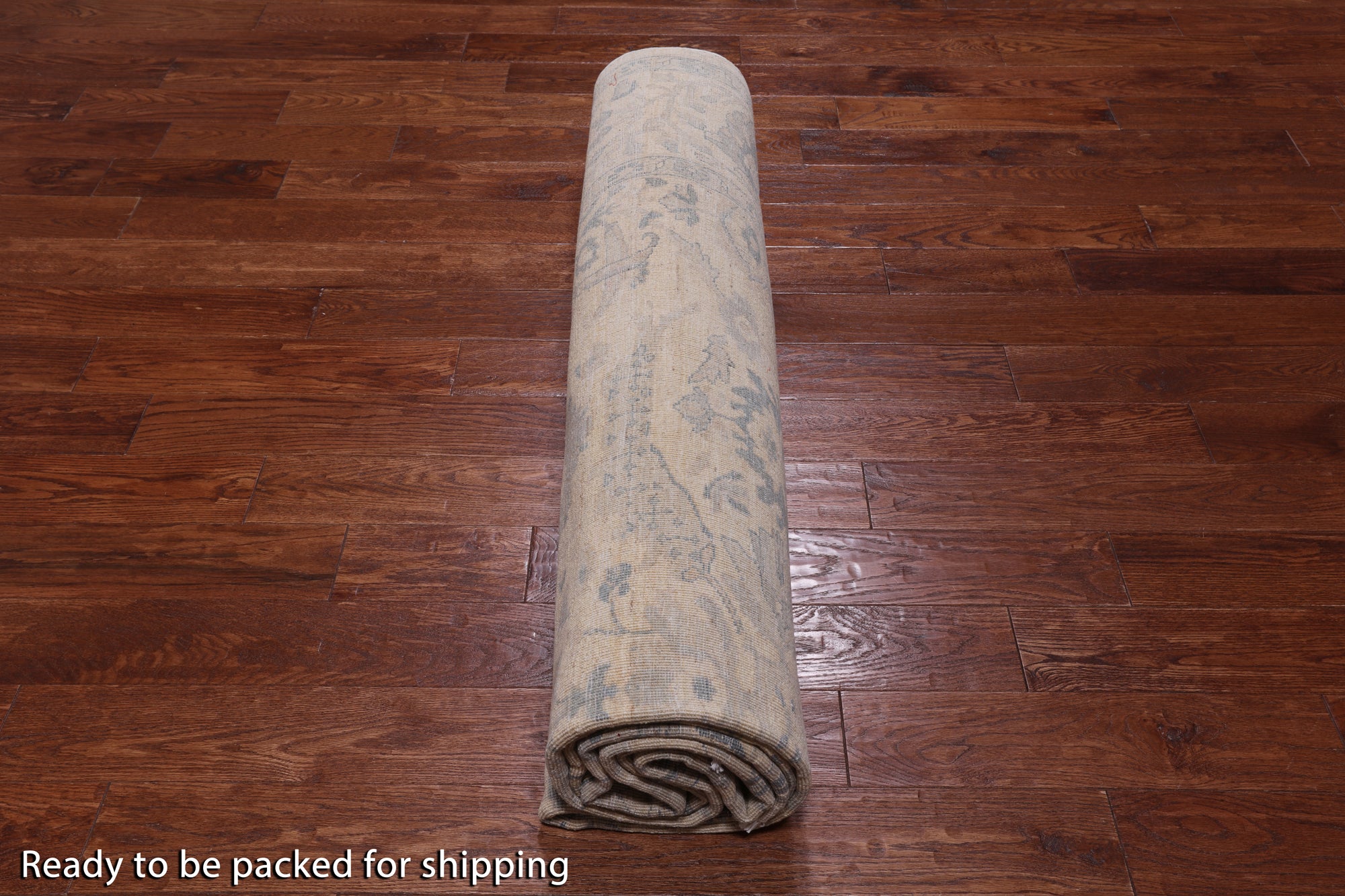 Ivory Turkish Oushak Handmade Wool Rug - 8' 9" X 11' 5"