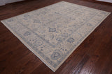 Ivory Turkish Oushak Handmade Wool Rug - 8' 9" X 11' 5"