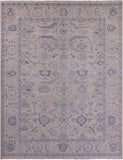 Ivory Turkish Oushak Handmade Wool Rug - 8' 9" X 11' 5" - Golden Nile