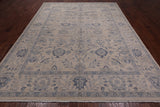 Ivory Turkish Oushak Handmade Wool Rug - 8' 9" X 11' 5"