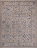 Ivory Turkish Oushak Handmade Wool Rug - 8' 9" X 11' 5"