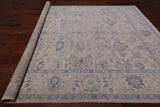 Ivory Turkish Oushak Handmade Wool Rug - 8' 9" X 11' 5"