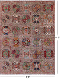 Turkmen Ersari Hand Knotted Wool Rug - 8' 8" X 11' 7" - Golden Nile