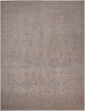 Ivory Turkish Oushak Hand Knotted Wool Rug - 8' 10" X 11' 7"