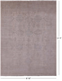 Ivory Turkish Oushak Hand Knotted Wool Rug - 8' 10" X 11' 7" - Golden Nile