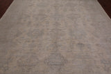 Ivory Turkish Oushak Hand Knotted Wool Rug - 8' 10" X 11' 7"
