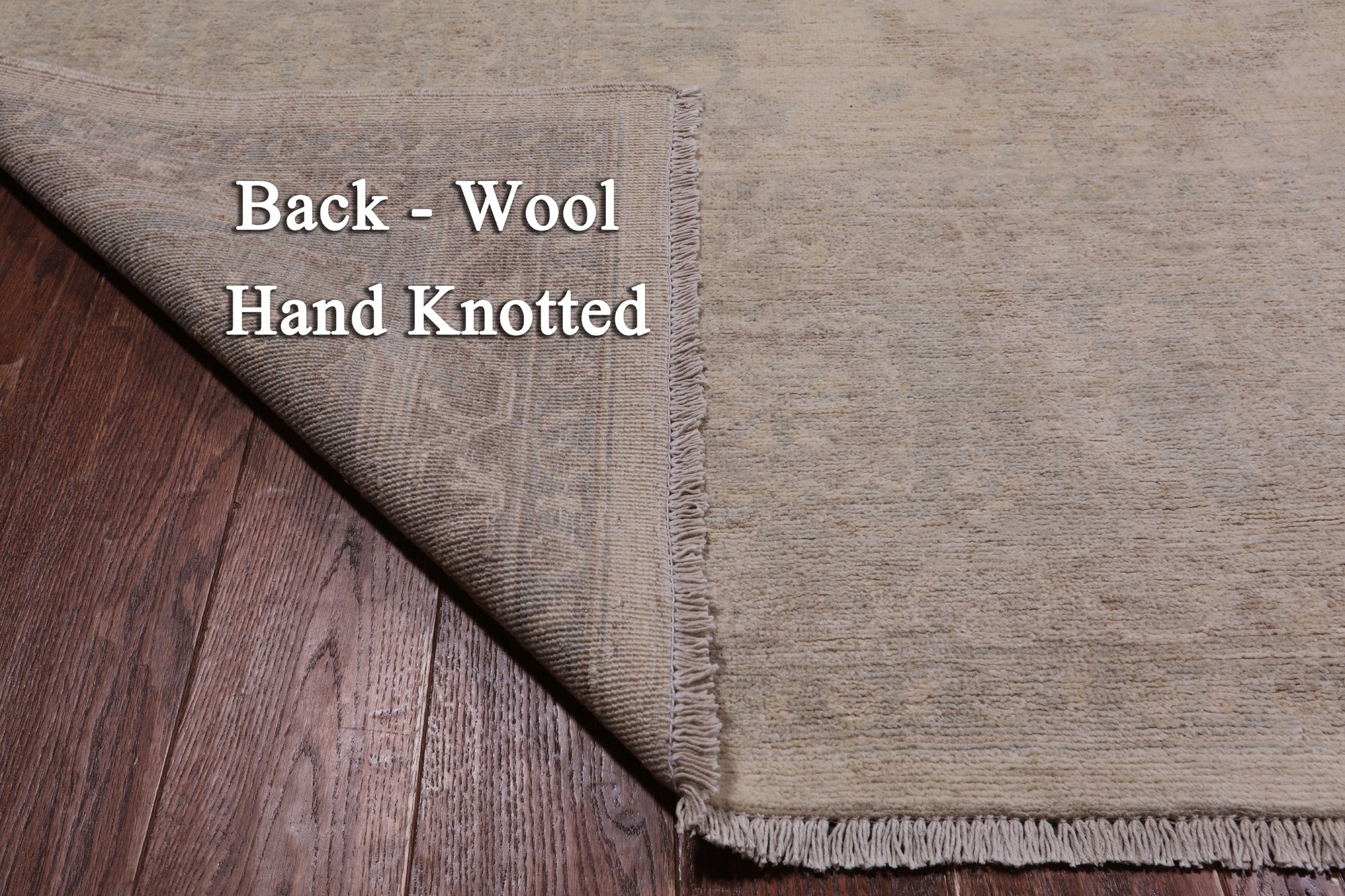 Ivory Turkish Oushak Hand Knotted Wool Rug - 8' 10" X 11' 7"