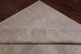 Ivory Turkish Oushak Hand Knotted Wool Rug - 8' 10" X 11' 7"