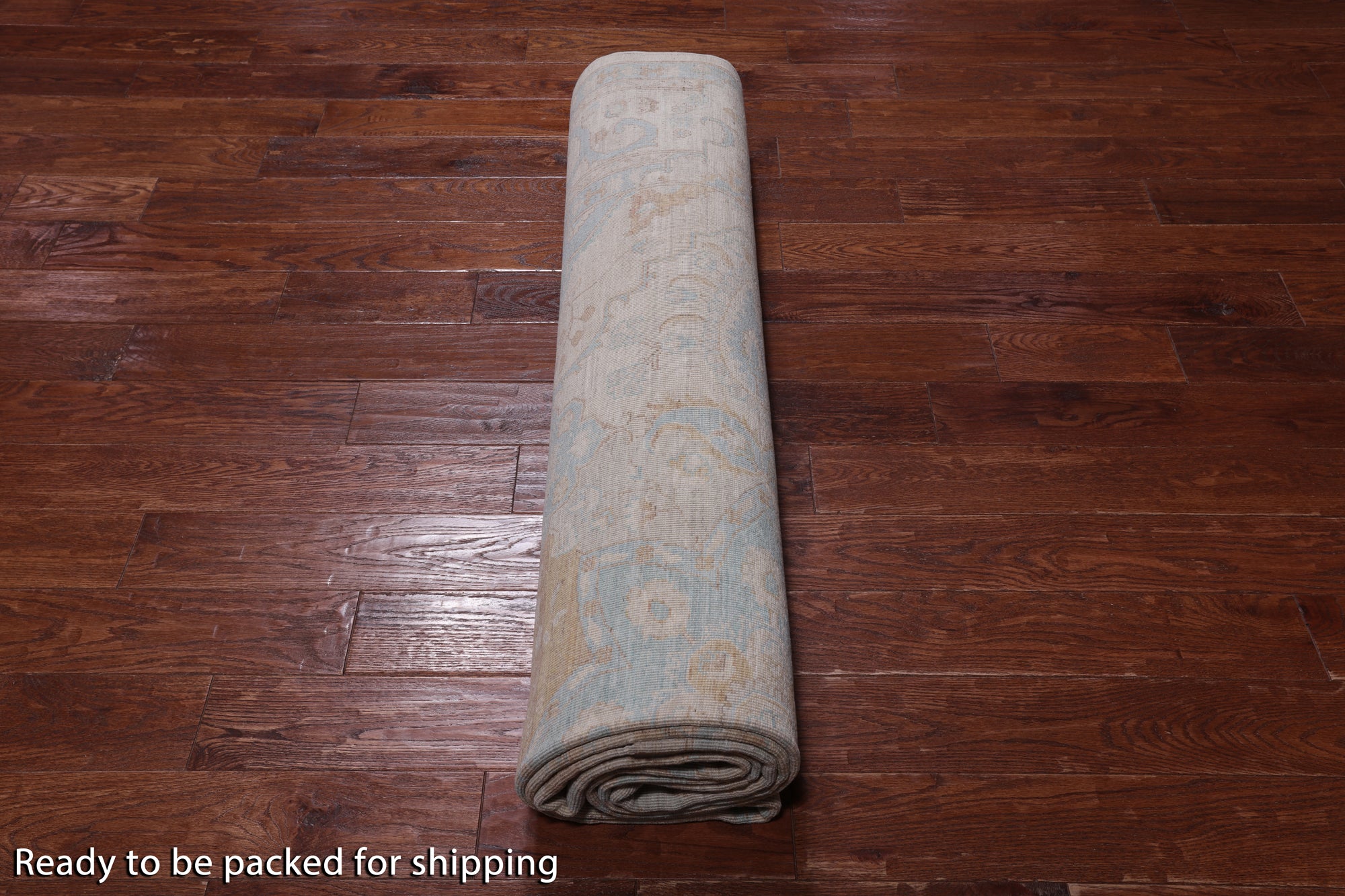 Ivory Turkish Oushak Hand Knotted Wool Rug - 8' 7" X 11' 9"
