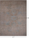 Ivory Turkish Oushak Hand Knotted Wool Rug - 8' 7" X 11' 9"